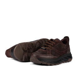 Buty casual/sport męskie 996 cafe welur kombinowany