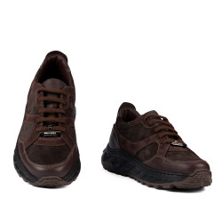 Buty casual/sport męskie 996 cafe welur kombinowany