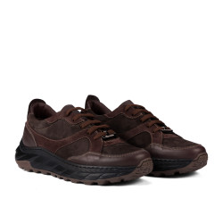 Buty casual/sport męskie 996 cafe welur kombinowany