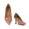 Eleganckie damskie buty 1359 lakierowane beżowe
