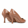 Eleganckie damskie buty 1359 lakierowane beżowe