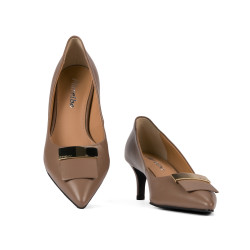 Eleganckie buty damskie 1358 cappuccino