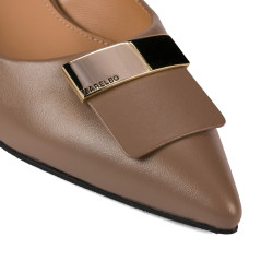 Eleganckie buty damskie 1358 cappuccino