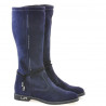 Damskie kozaki 3276 indigo welur