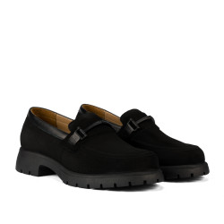 Damskie buty casual 6099 czarny bufo kombinowany