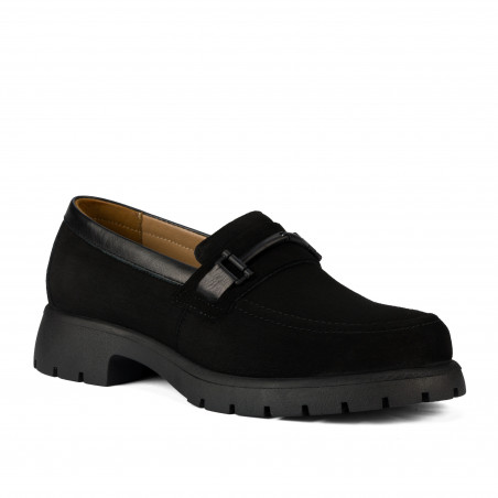 Damskie buty casual 6099 czarny bufo kombinowany