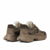 Damskie buty sportowe 6102 zamsz w kolorze piaskowym kombinowany
