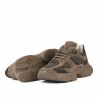 Damskie buty sportowe 6102 zamsz w kolorze piaskowym kombinowany