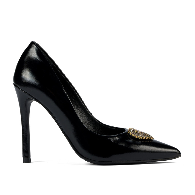 Eleganckie buty damskie 1364 lakierowana czerń