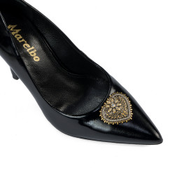 Eleganckie buty damskie 1364 lakierowana czerń