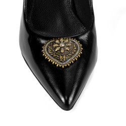 Eleganckie buty damskie 1364 lakierowana czerń