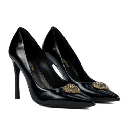 Eleganckie buty damskie 1364 lakierowana czerń