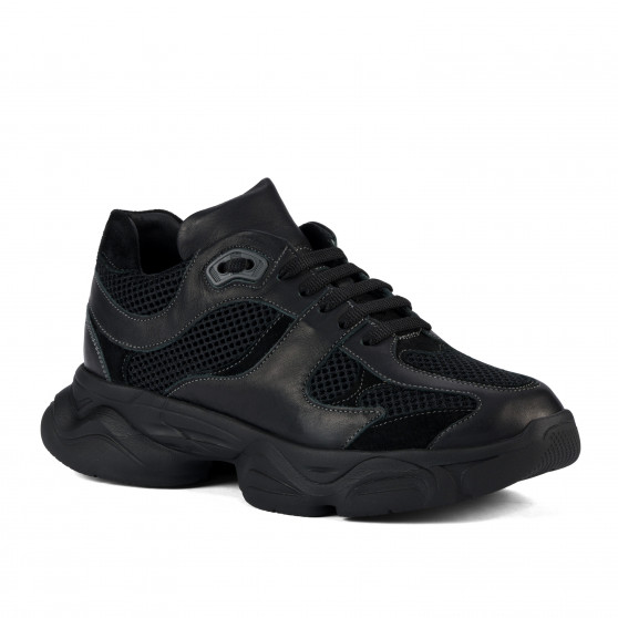 Buty sportowe damskie 6102 w kolorze czarnym łamanym