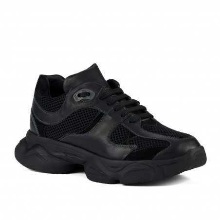 Buty sportowe damskie 6102 w kolorze czarnym łamanym