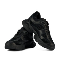 Buty sportowe damskie 6102 w kolorze czarnym łamanym