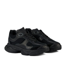 Buty sportowe damskie 6102 w kolorze czarnym łamanym