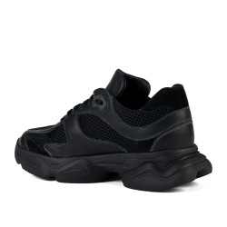 Buty sportowe damskie 6102 w kolorze czarnym łamanym