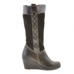 Buty damskie 3221 kawa łączone