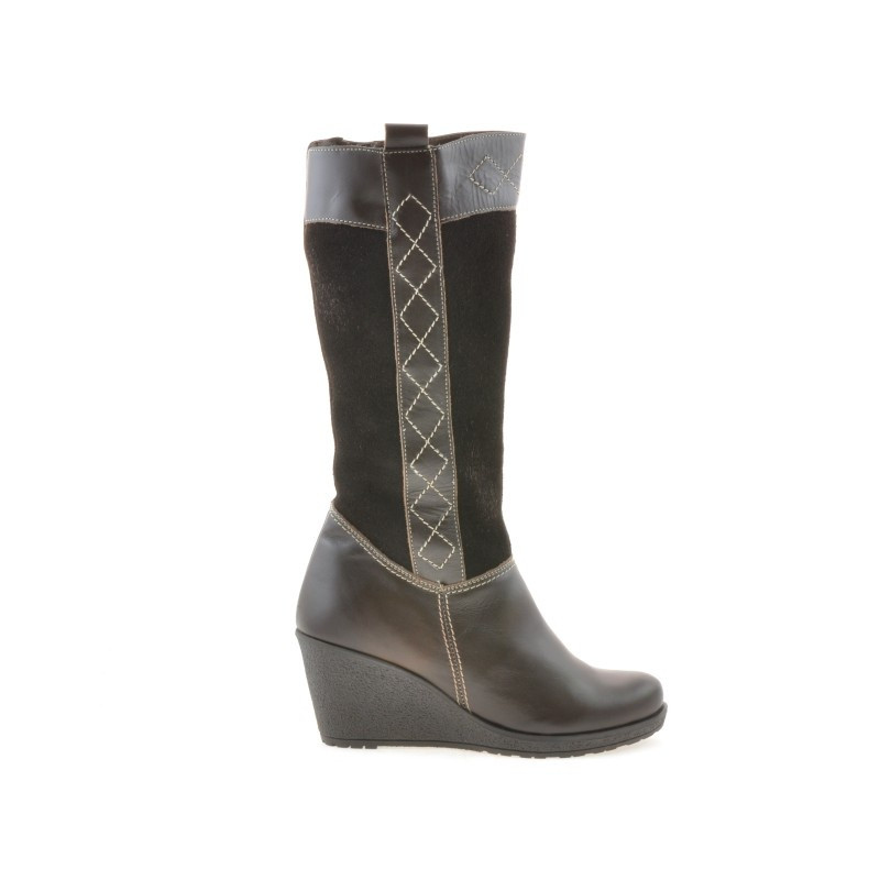 Buty damskie 3221 kawa łączone