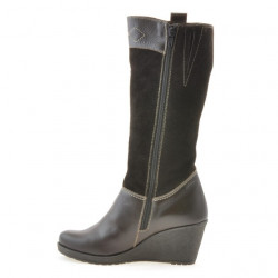 Buty damskie 3221 kawa łączone