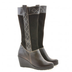 Buty damskie 3221 kawa łączone