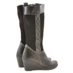 Buty damskie 3221 kawa łączone