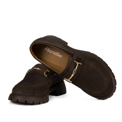 Damskie buty casual 6099 bufo kawa kombinowane