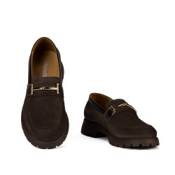 Damskie buty casual 6099 bufo kawa kombinowane