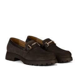 Damskie buty casual 6099 bufo kawa kombinowane