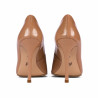 Eleganckie damskie buty 1364 lakierowane beżowe