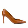 Eleganckie buty damskie 1325 koniakowy brąz
