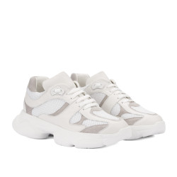 Buty sportowe damskie 6102 biało kombinowane