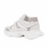 Buty sportowe damskie 6102 biało kombinowane