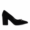 Eleganckie buty damskie 1361 czarny welur