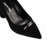 Eleganckie buty damskie 1361 czarny welur