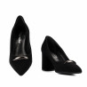 Eleganckie buty damskie 1361 czarny welur