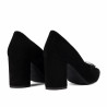 Eleganckie buty damskie 1361 czarny welur