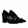 Eleganckie buty damskie 1361 czarny welur