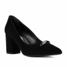 Eleganckie buty damskie 1361 czarny welur