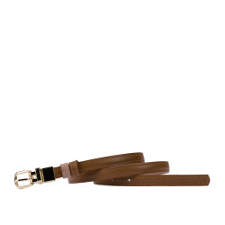 Pasek damski 45cm dwukolorowy biz brązowy+nude
