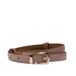 Pasek damski 45cm dwukolorowy biz brązowy+nude