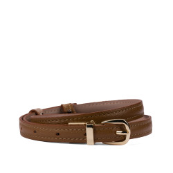 Pasek damski 45cm dwukolorowy biz brązowy+nude