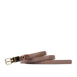 Pasek damski 45cm dwukolorowy biz brązowy+nude