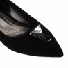 Baleriny damskie 1360 czarne welurowe