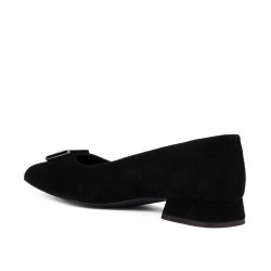 Baleriny damskie 1360 czarne welurowe