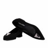 Baleriny damskie 1360 czarne welurowe