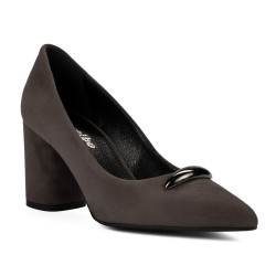 Eleganckie buty damskie 1361 piaskowy welur