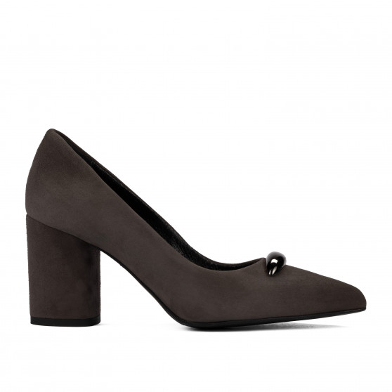 Eleganckie buty damskie 1361 piaskowy welur