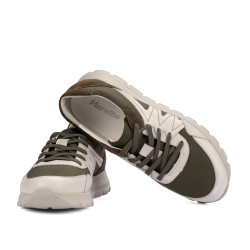 Buty casual/sportowe męskie 997 khaki kombinowane