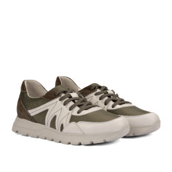 Buty casual/sportowe męskie 997 khaki kombinowane